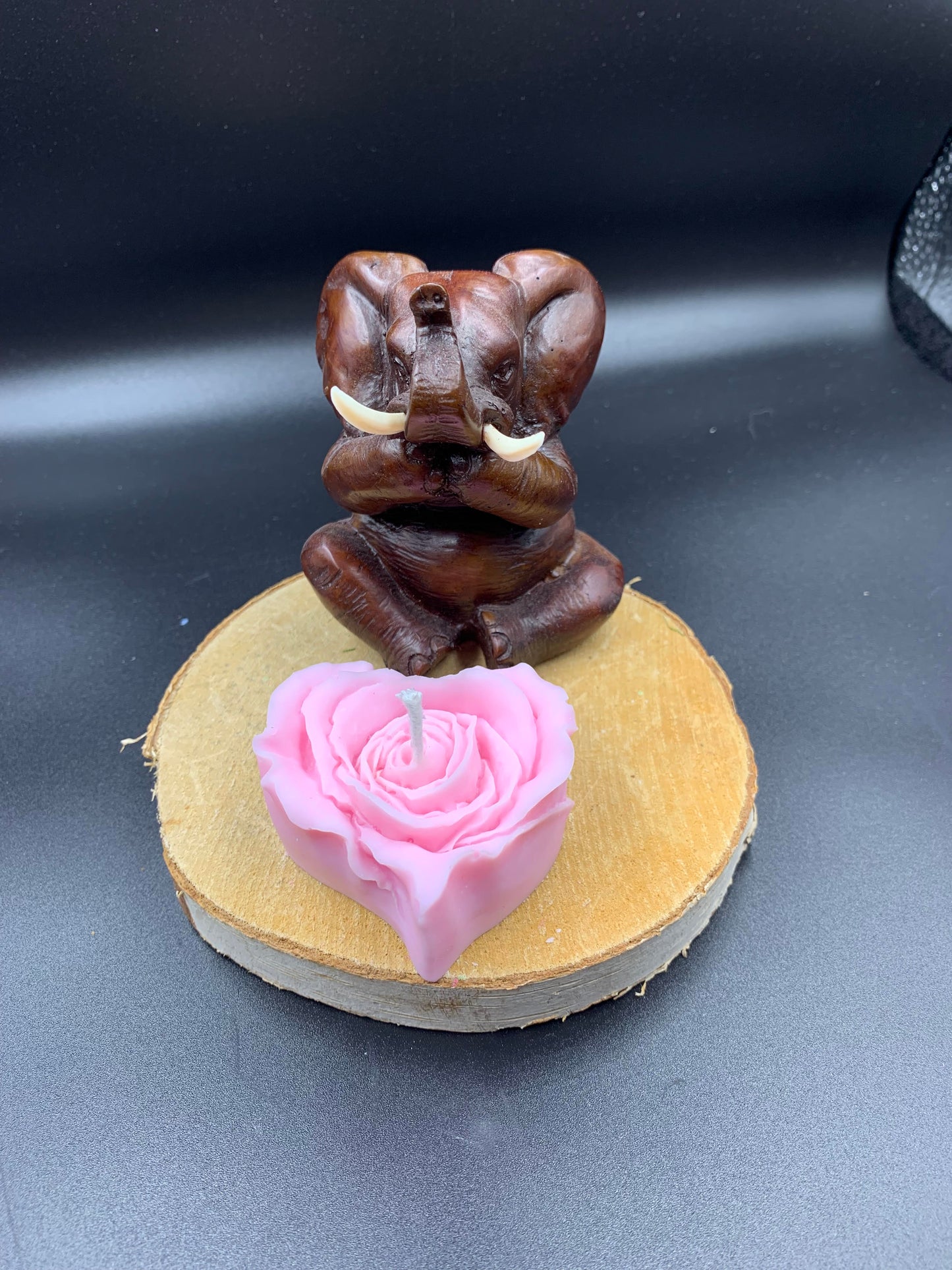 Bougies cœur en fleur