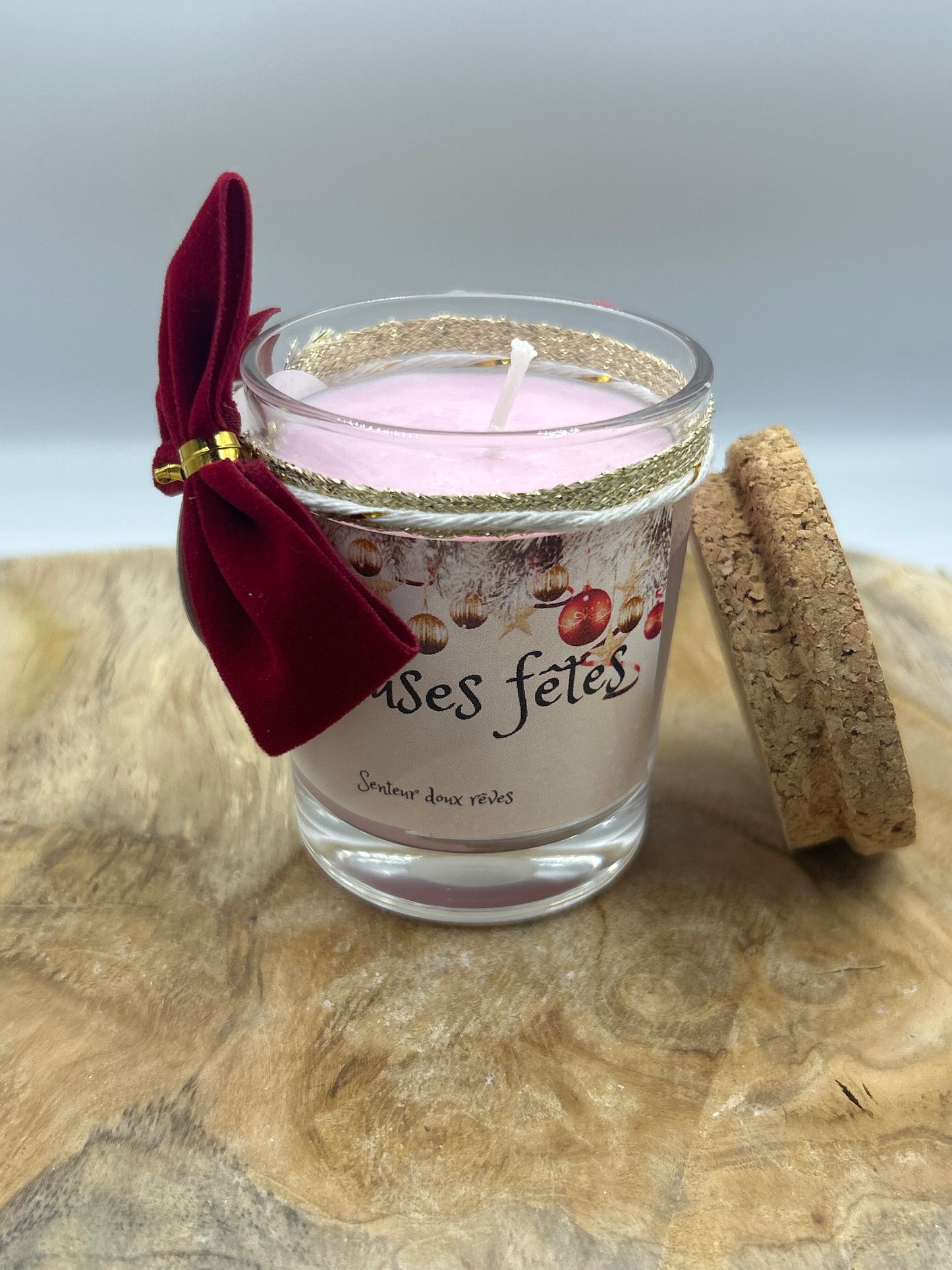 Bougies parfumées petits pots de Noël