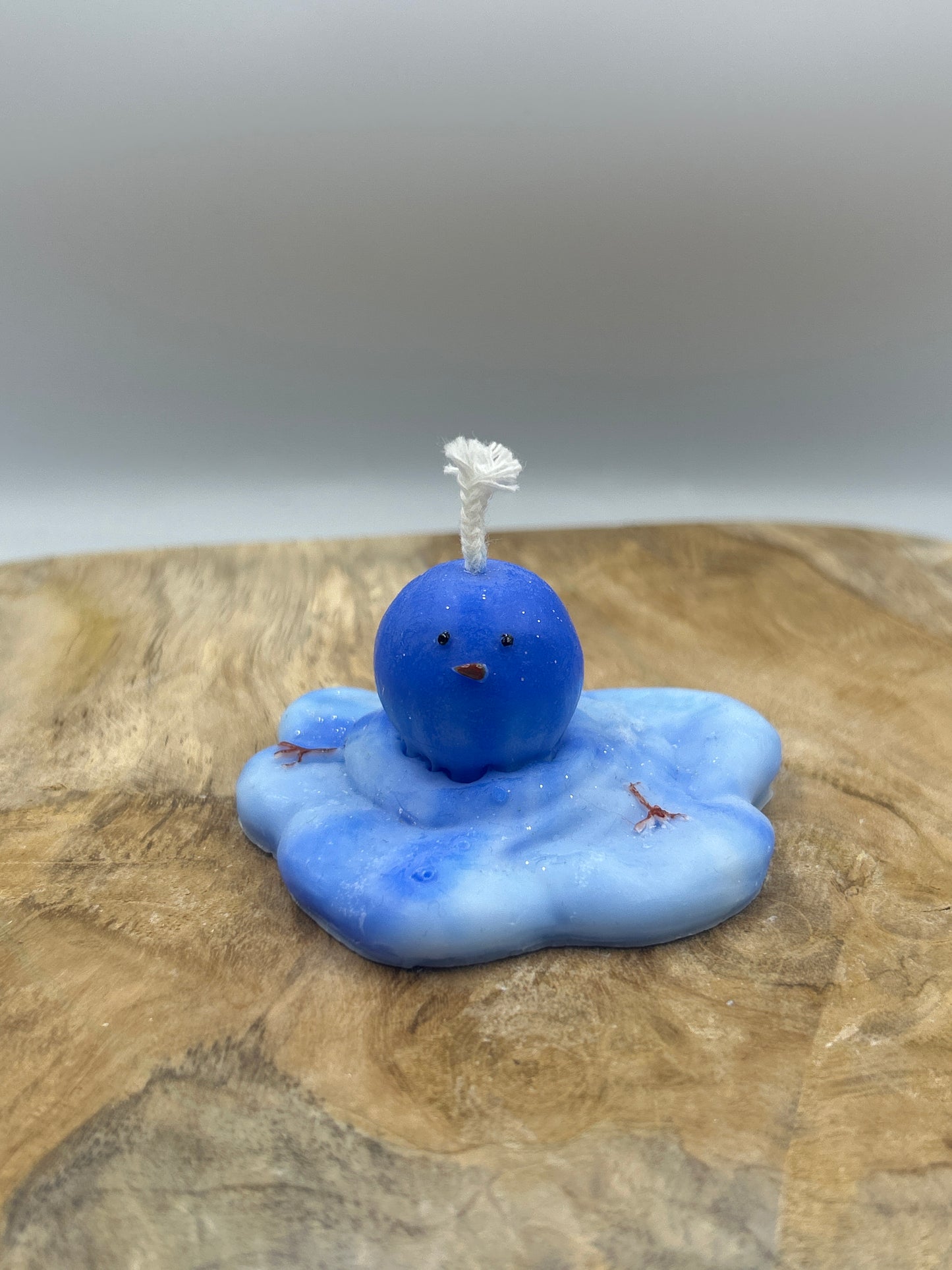 Bougies bonhomme de neige fondu