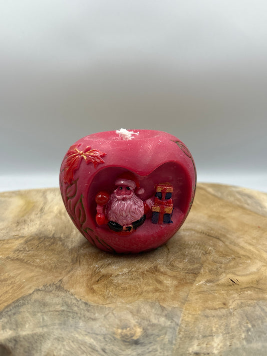 Bougies pomme de Noël peint