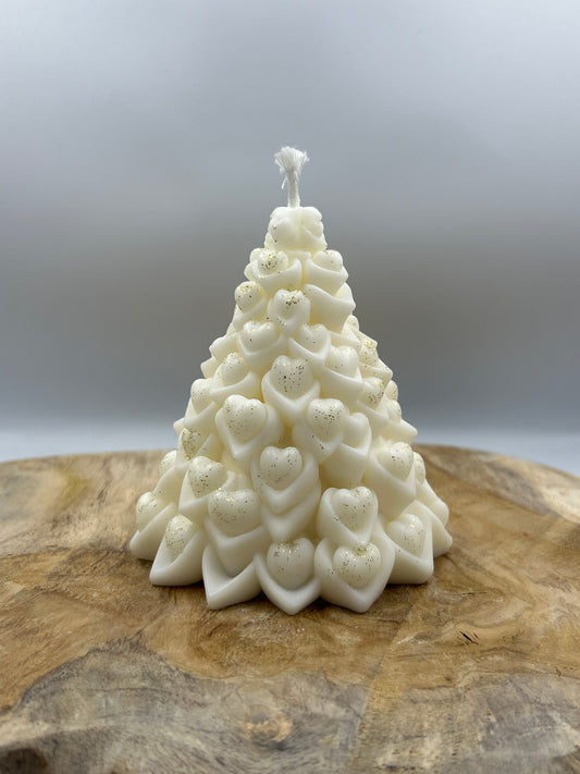Bougies grand sapin cœur