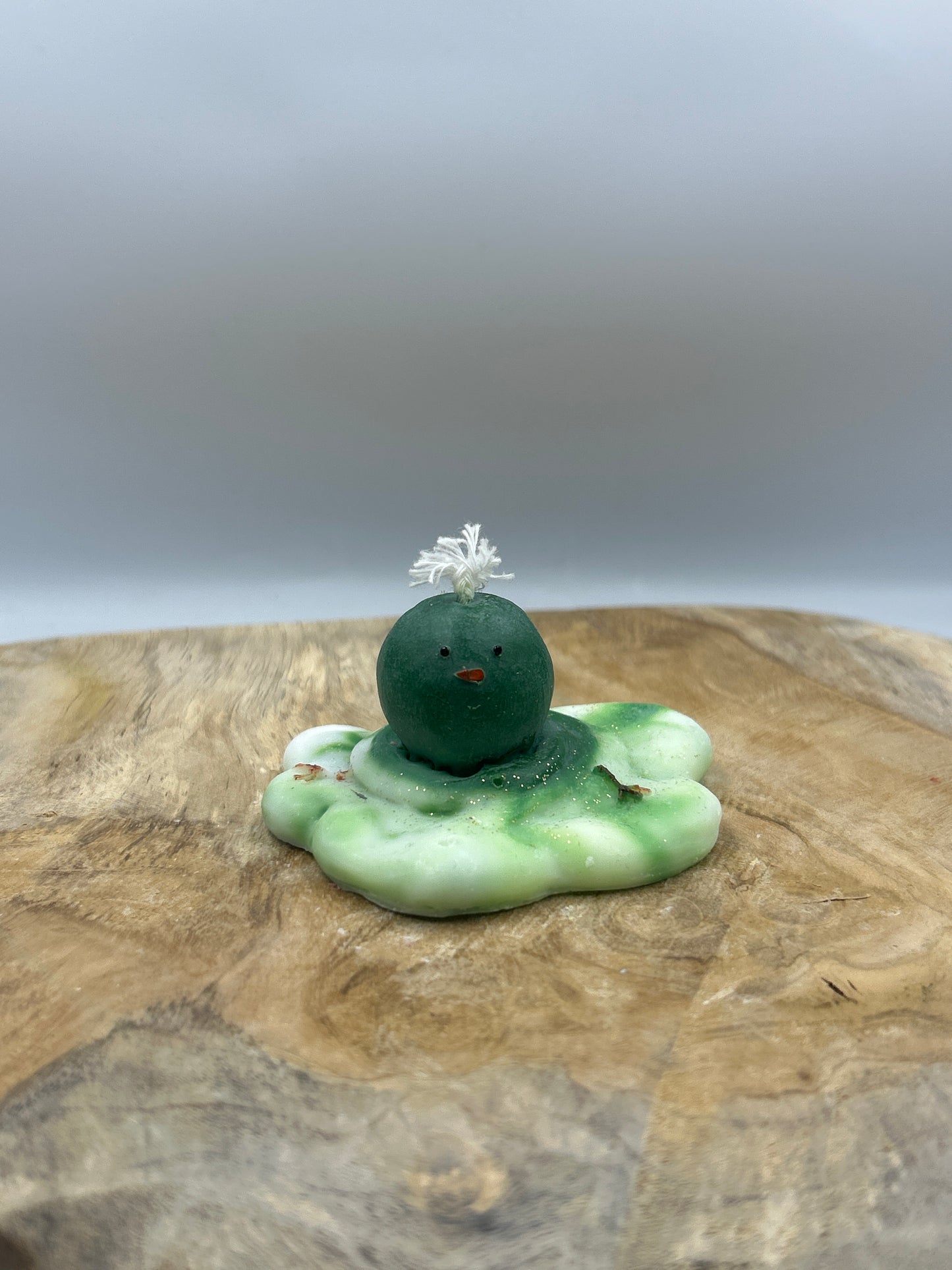 Bougies bonhomme de neige fondu