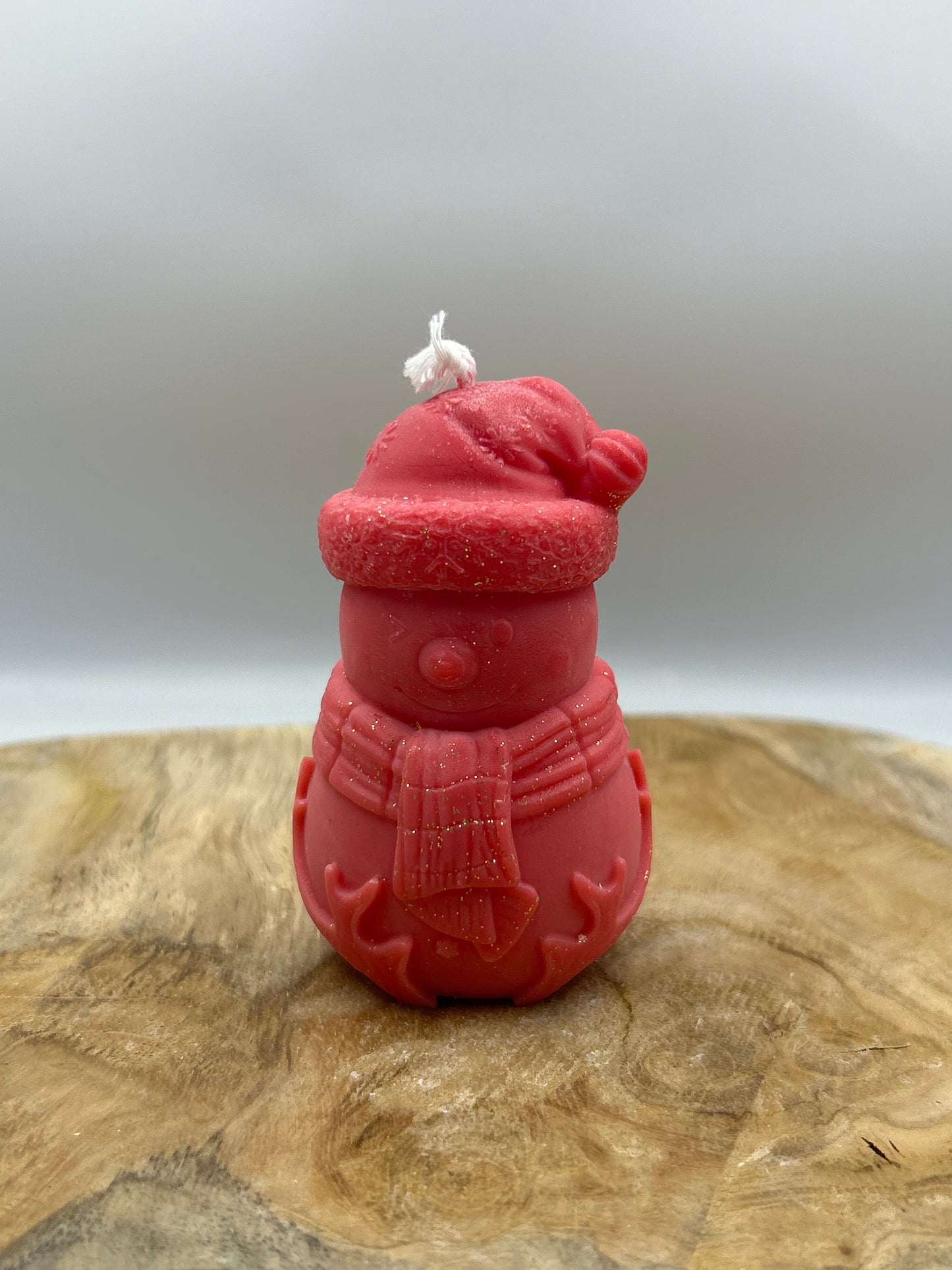 Bougies bonhomme neige rond