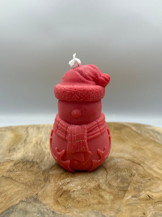 Bougies bonhomme neige rond