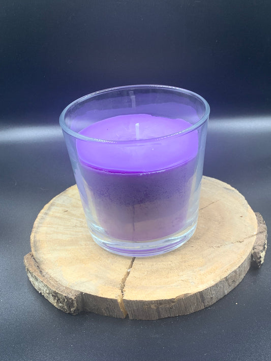 Bougies verre violet