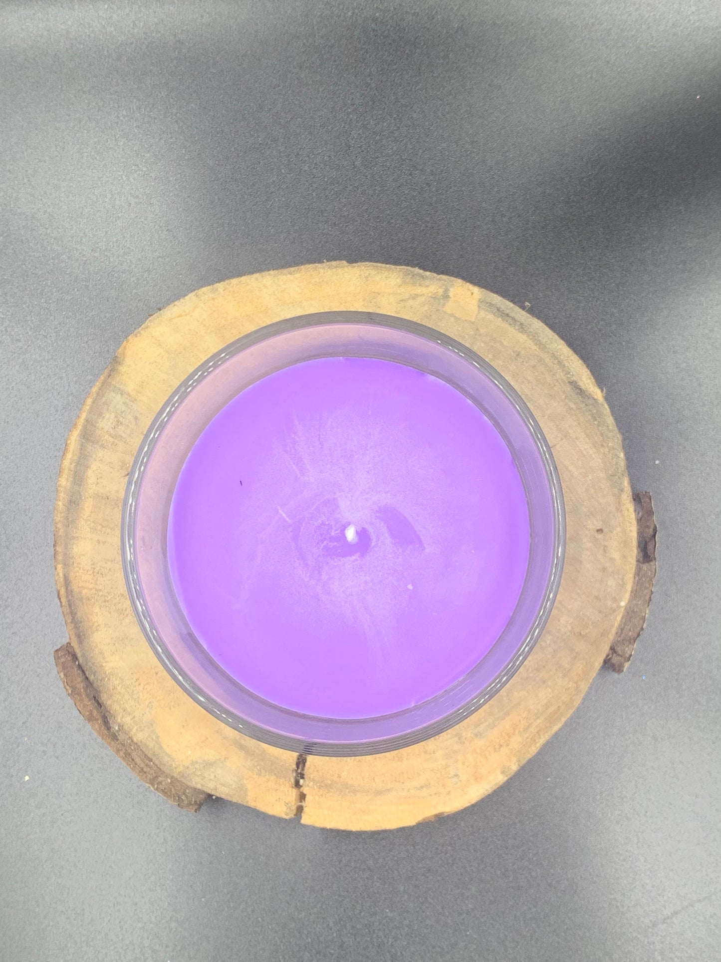 Bougies verre violet
